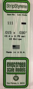 Evergreen 111 .015 x .03" strp