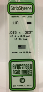 Evergreen 110 .01 x .02" strp