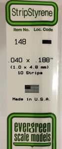 Evergreen 148 .04 x .188" strp