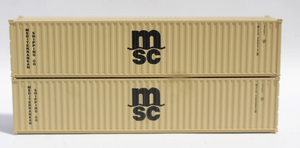 Jacksonville Terminal 405362 MSC 40' Container 2-pack N scale