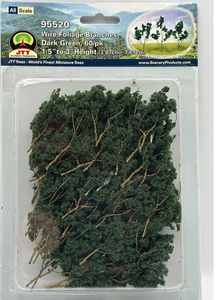 JTT 95520 Foliage Branches Dark Green 60 pieces 1.5" - 3"
