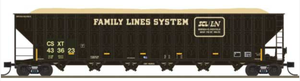 Trainworx 27024-09 Family Lines SCL/LN CSX Re-stencil Greenville 7,000 cf Wood Chip #433623 N Scale