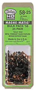 Kadee 58-25 #58 Couplers 25 pair Bulk Pack