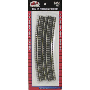 Atlas 0535 Code 83 22" Radius Curved HO pack of 6 pieces