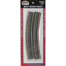 Atlas 535 Code 83 22" Radius Curved HO pack of 6 pieces