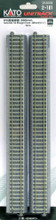 Kato 2-181 14 1/2" 369mm Straight Uni-Track Concrete Ties HO 4-pack
