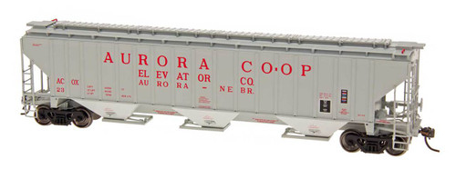 Intermountain 45356-03 Aurora Co-op #14 4750 CF Rib-Sided 3-bay Hopper HO