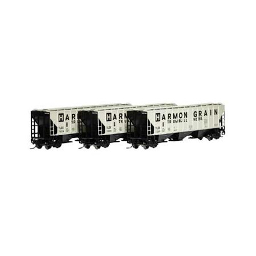 Athearn N 27422 Harmon Grain PS 4427 Covered Hopper 3-car set N scale