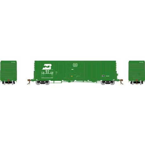 Athearn Genesis 26807 Burlington Northern 50' PC&F Ext Post w/10'6" Plug Door Box Car #732526 HO