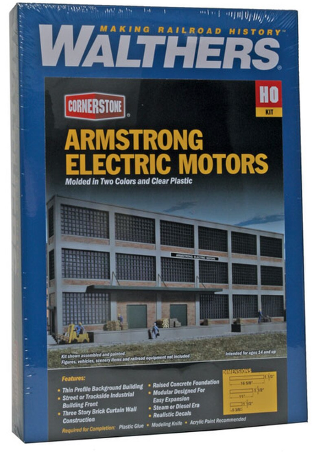Walthers Cornerstone 933-3172 Armstrong Electric Motors BACKGROUND BLDG HO