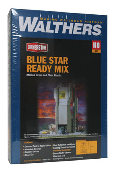 Walthers Cornerstone 933-3086 Blue Star Ready Mix HO