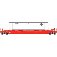Athearn RTR 7439 GBRX 48' Husky Stack Well Car w/BNSF Container #2424/280281 HO-Scale