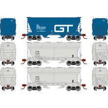 Athearn N 24670 GTW Grand Trunk Western ACF 2970 Covered Hopper 3-car set N scale
