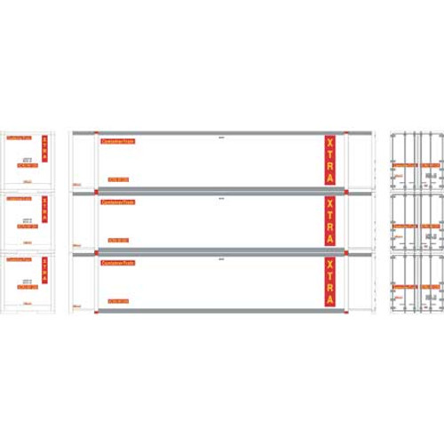 Athearn N 17305 XTRA #2 48' Container 3-pack N scale