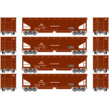 Athearn RTR 7084 BN Burlington Northern 40' Offset Hopper 4-car set HO scale