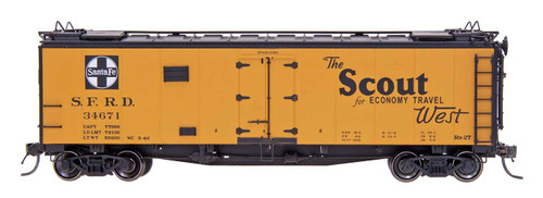 Intermountain 46104-50 Santa Fe "The Scout for Economy Travel West" Rr-27 Refrigerator #34655 HO