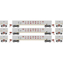 Athearn N 3564 Wisconsin Central 52' Mill Gondola 3-car set