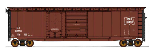 Intermountain 45628-04 Rock Island 50' PS-1 DD Boxcar #63053 HO