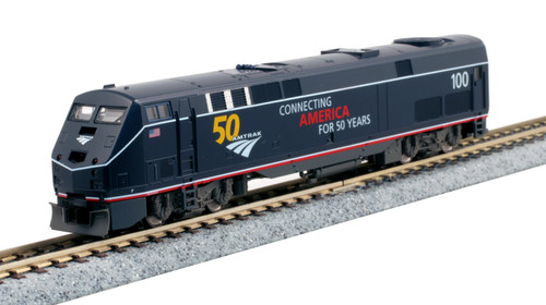 Kato N Scale 176-6035-LS Amtrak 50th Anniversary "Midnight Blue" P42 Genesis #100 DCC/Sound