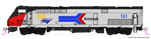 Kato N Scale 176-6036-LS Amtrak P42 Genesis 50th Anniversary #161 DCC/Sound