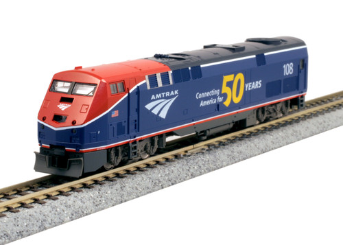 Kato N Scale 176-6037-LS Amtrak 50th Anniversary " Phaes VI Midnight Blue" P42 Genesis #108 DCC/Sound