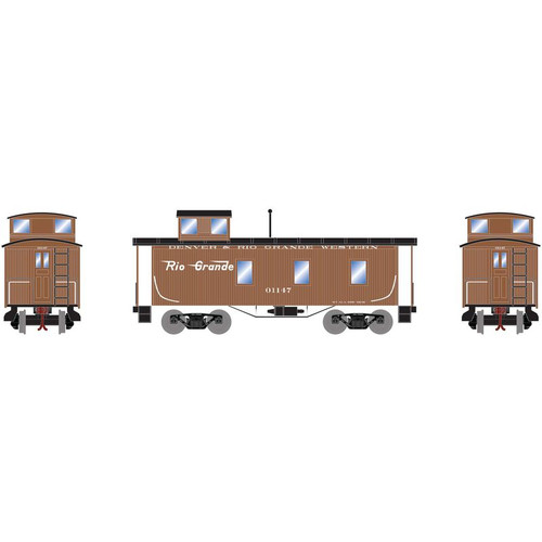 Roundhouse 17935 D&RGW Rio Grande  30' 3-window Caboose #01147 HO