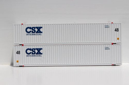 JTC 485002 CSX INTERMODAL 48' HC (Lg 48 on front) 3-42-3 corrugated containers with Magnetic system. N scale