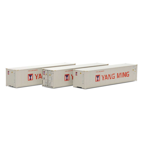 Athearn RTR 27051 Yang Ming 40' Corrugated Low Containers 3-pack HO