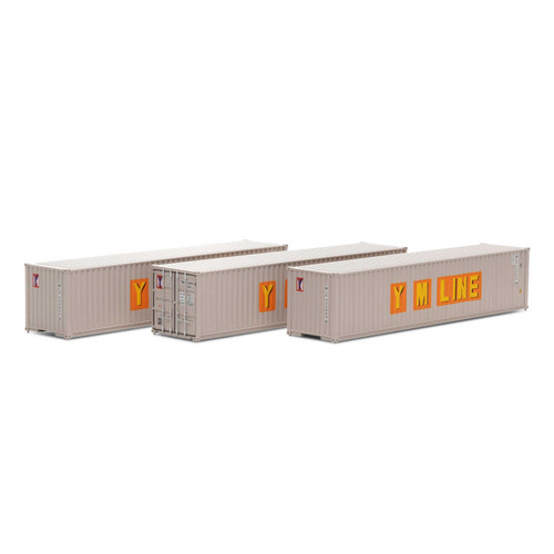Athearn RTR 27052 Yang Ming 40' Corrugated Low Containers 3-pack HO