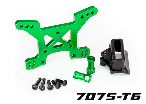 Traxxas 6739G Shock tower, front, 7075-T6 aluminum (green-anodized) (1)/ body mount bracket (1)