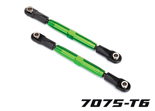 Traxxas 3644G  Camber links, rear (TUBES Green-anodized, 7075-T6 aluminum, stronger than titanium) (73mm) (2)/ rod ends (4)/ aluminum wrench (1) (#2579 3x15 BCS (4) required for installation)
