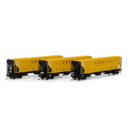 Athearn N 27403 Cargill TLDX 4427 Covered Hopper 3-car set N scale