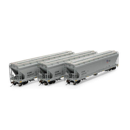 Athearn Genesis 15436 CNW Chicago & North Western 4600 cf 3-Bay Centerflow Hopper 3-pack HO