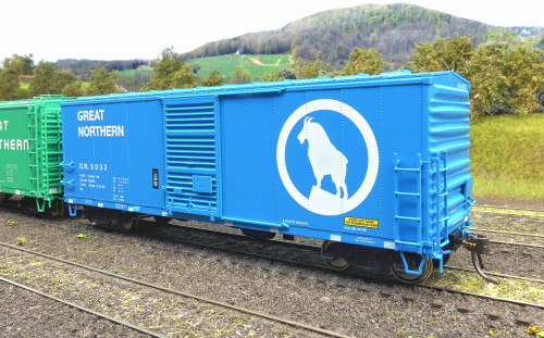 Rapido 155007A Great Northern 40' Box Car Big Sky Blue #5205 HO
