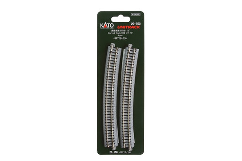 KATO N scale 20-150 R28 1/4" -15 deg. Curved Track 4 pieces