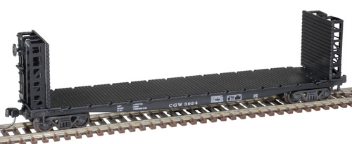 Atlas N scale 50005795 CGW Chicago Great Western 48'GSI Bulkhead Flat Car #3021