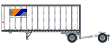 Trainworx 42890-05 YRC Pup Trailer & Dolly N scale