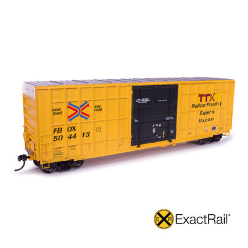 Exactrail EE-1413-7 TTX FBOX New Logo Patch Trinity 6275 Box Car #504611 HO