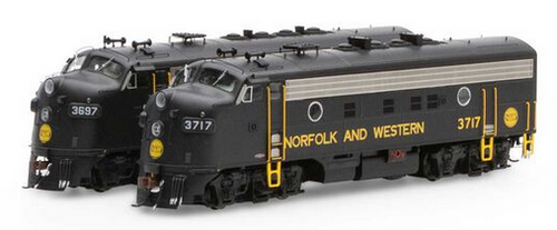 Athearn Genesis 19567 Norfolk & Western F7A/A DCC/Sound #3697/3717 HO Athearn Genesis 19567 Norfolk & Western F7A/A DCC/Sound #3697/3717 HO