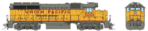 Rapido 40030 UP Union Pacific "Mother" GP40 #3001  DC HO Rapido 40030 UP Union Pacific "Mother" GP40 #3001  DC HO