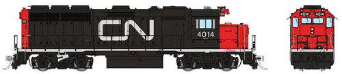 Rapido 40501 CN Canadian National "Large Noodle" GP40 #4014  DCC & Sound HO