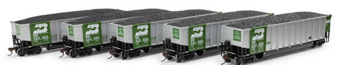 Athearn 81594 Burlington Northern Bethgon Coalporter 5-car set HO