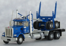 Trainworx 49084 Kenworth W900 Blue Log Truck/Trailer N scale