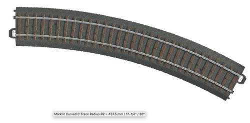 Marklin 24230 R2 Curved Track 30°  HO C-track