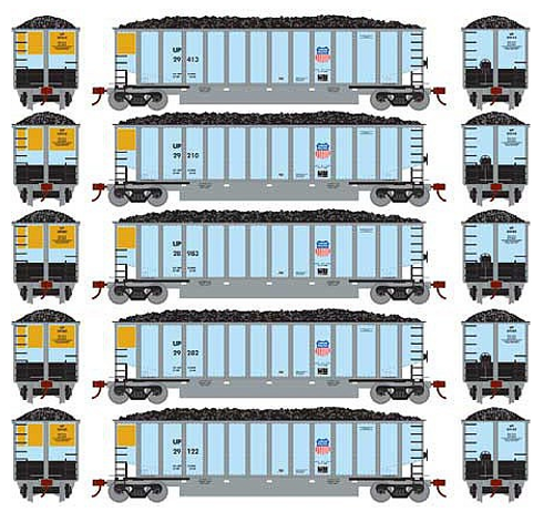 Athearn 81554 Union Pacific Bethgon Coalporter 5-car set HO