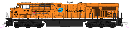 Kato 176-8961-DCC Canadian Pacific / Hapag Lloyd "St. John Express" ES44AC #8781 with DCC No Sound