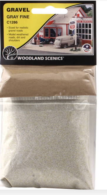 Woodland Scenics C1286 Gravel Gray Fine