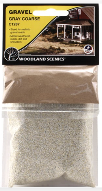 Woodland Scenics C1287 Gravel Gray Coarse