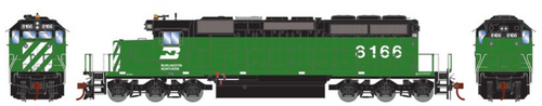 Athearn R-T-R 1231 Burlington Northern SD40-2 #8166 DC HO