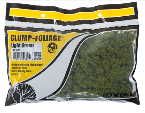 Woodland Scenics FC682 Light Green Clump Foliage
